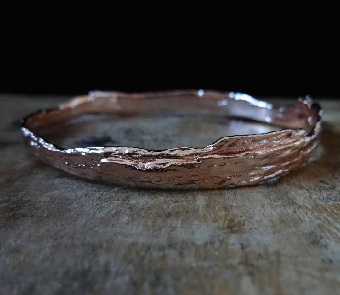 Driftwood Skinny Bangle in Medium, Gold Rose Gold, Silver 