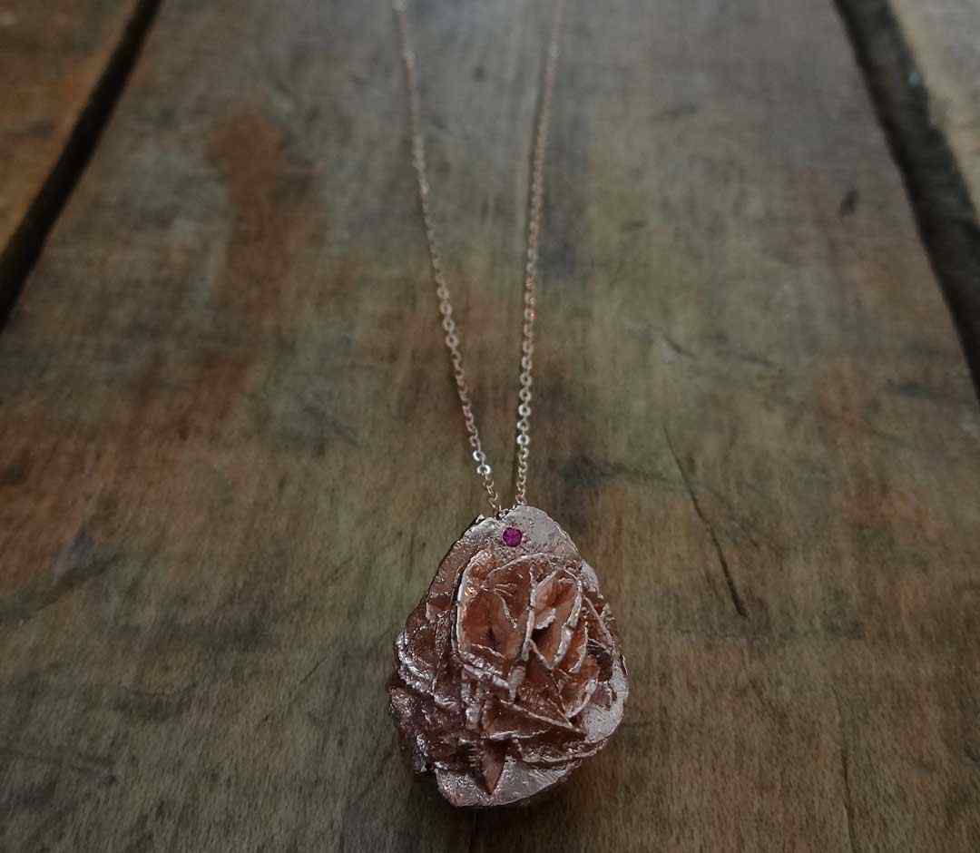 Necklace Pendant Rose DessertRose Unusual Gold Rosegold Silver