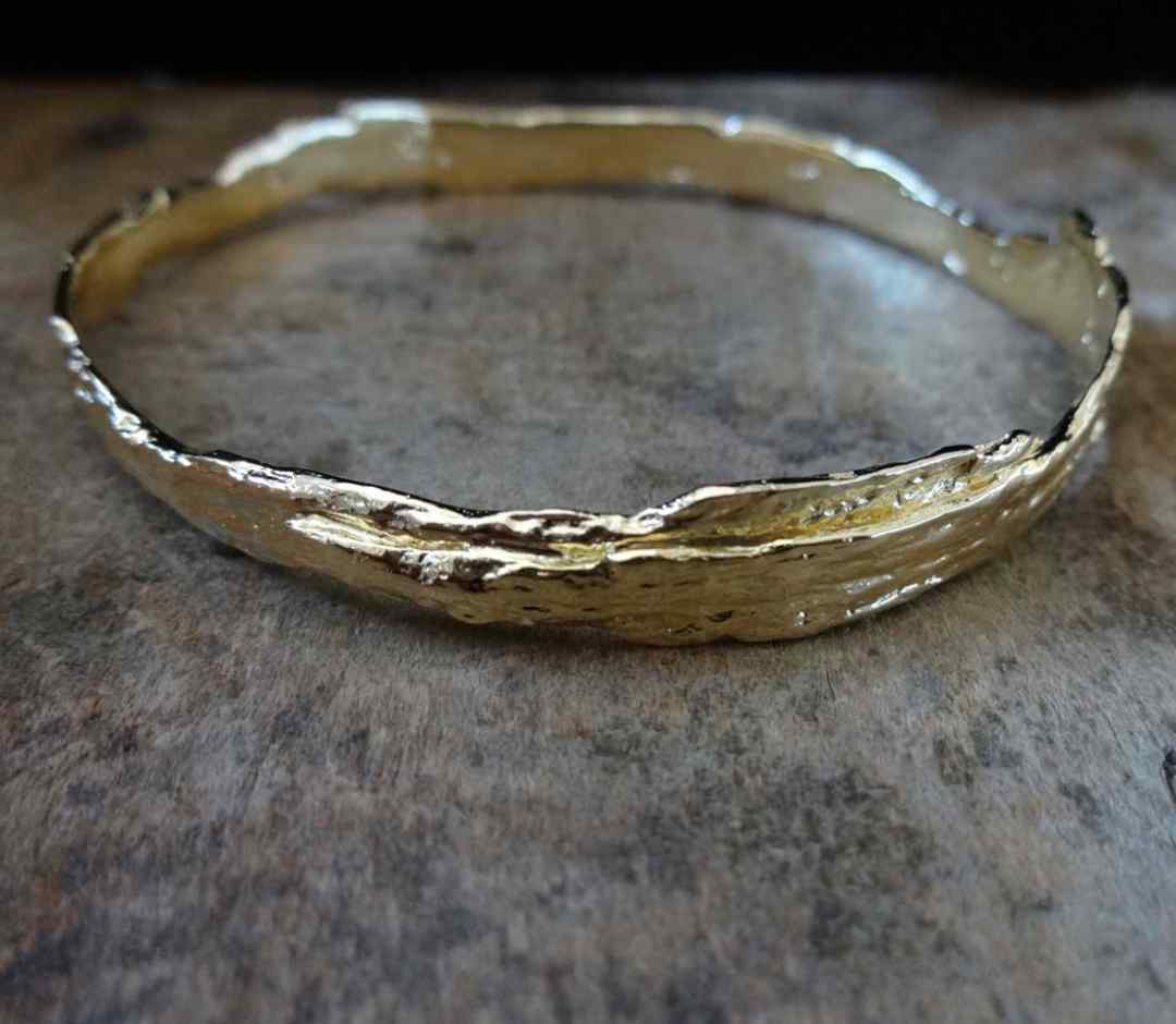 Driftwood Skinny Bangle PETITE, Gold Rose Gold, Silver 