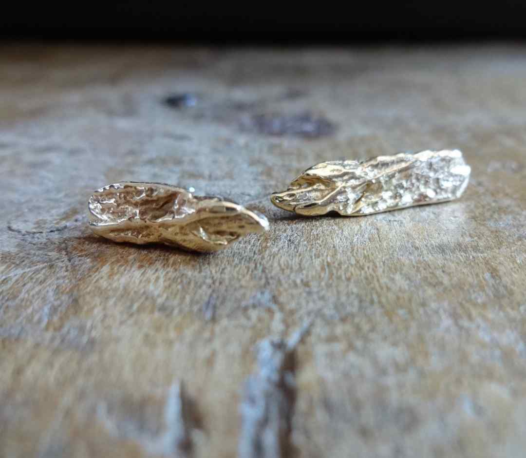 dropped Driftwood in Gold Earrings TER 