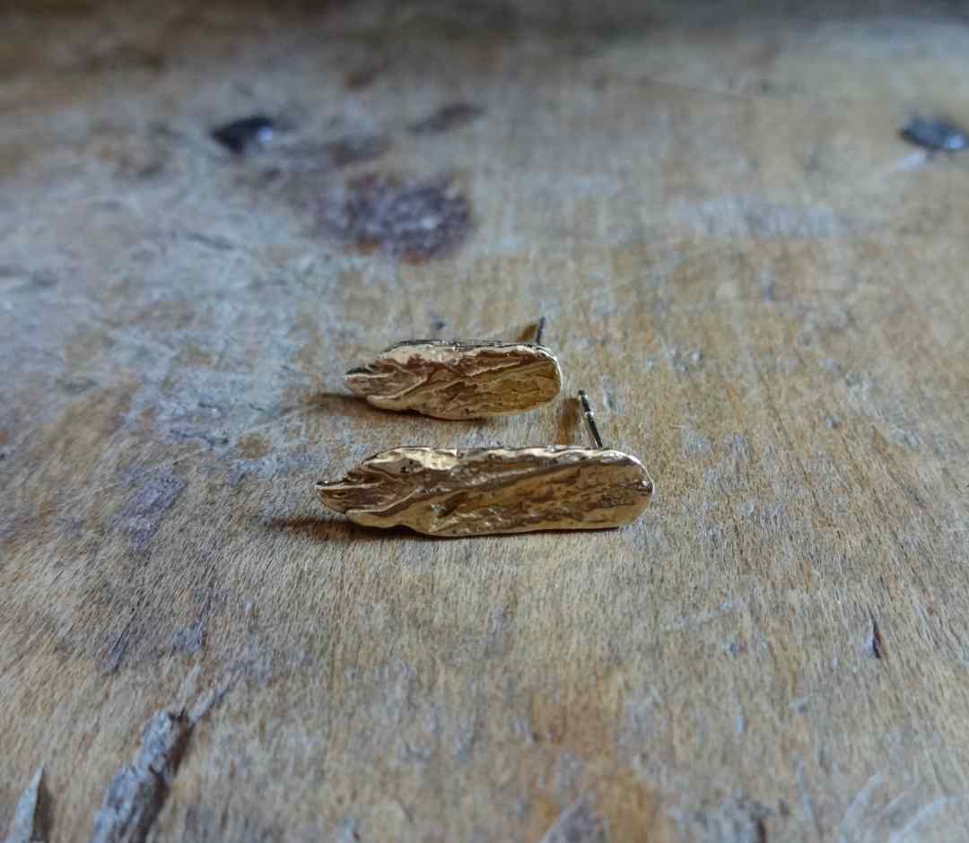 Dropped Driftwood in Gold Earrings TER 