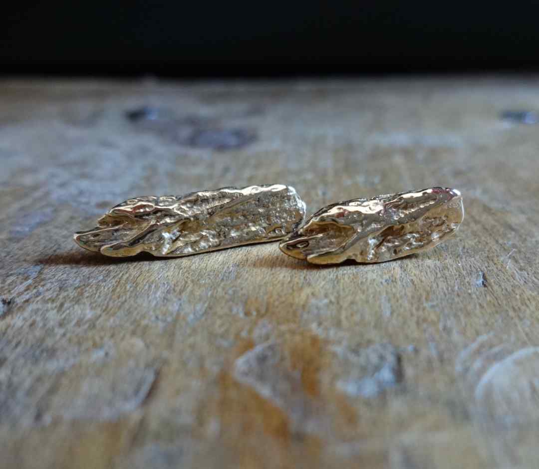 Dropped Driftwood in Gold Earrings TER 