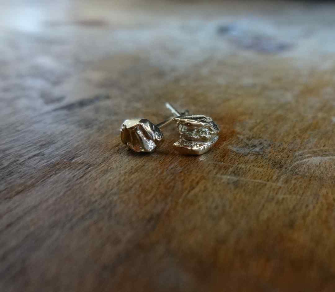 shattered Rose Earring Rose Gold Silver