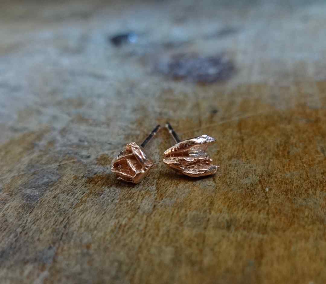 Shattered Rose Earring Rose Gold Silver