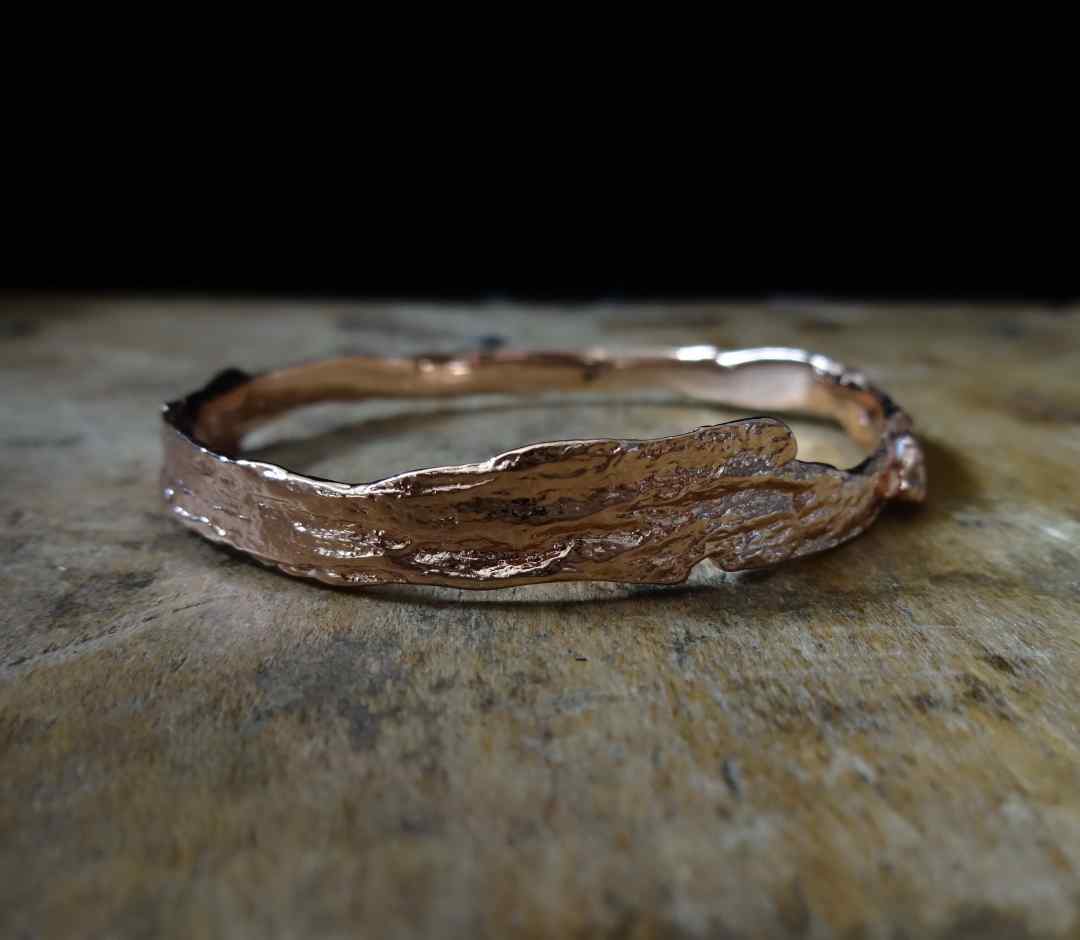 Driftwood Skinny Bangle PETITE, Gold Rose Gold, Silver 