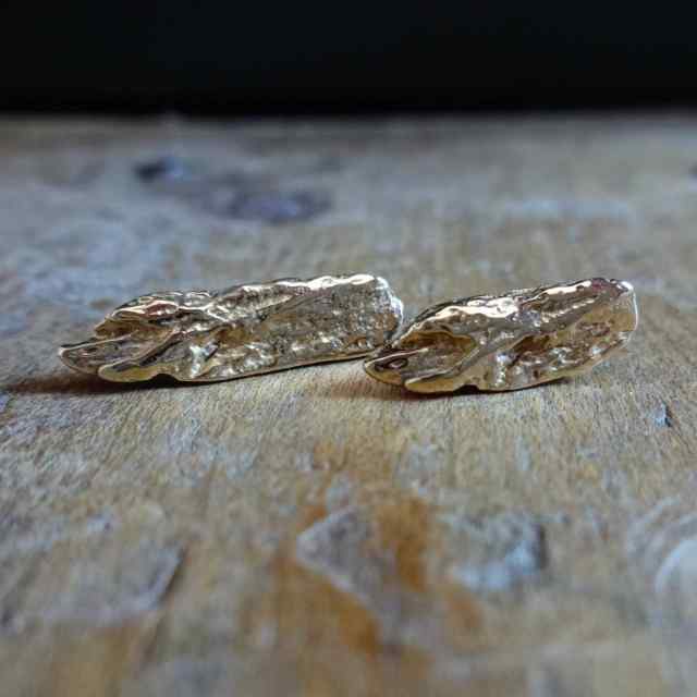 Dropped Driftwood in Gold Earrings TER 