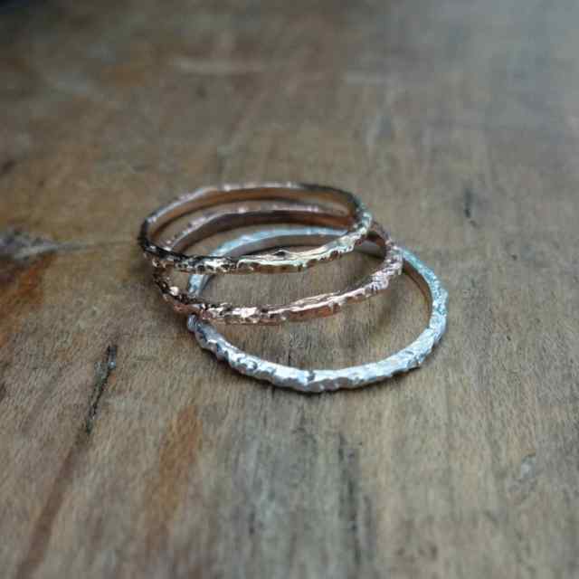 Halo ring stackers knuckle bridge gold silver rosegold