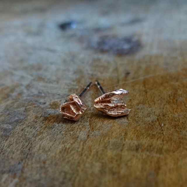 Shattered Rose Earring Rose Gold Silver