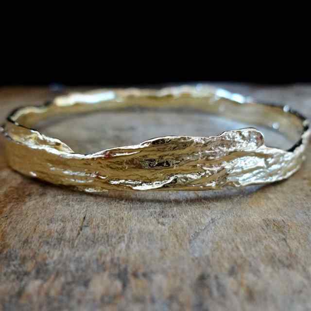 Driftwood Skinny Bangle in Medium, Gold Rose Gold, Silver 